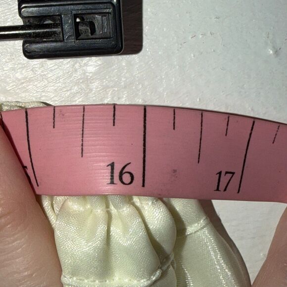 Vintage Ivory Beaded Organza Skirt Butterfly Embroidery Appliqué Midi M/L 90s - Picture 9 of 11